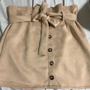 Tan mini skirt